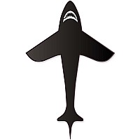 6 ft. Black Shark Kite (Bold Innovations)