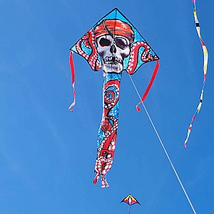 Large Easy Flyer Kite - Pirate Octopus