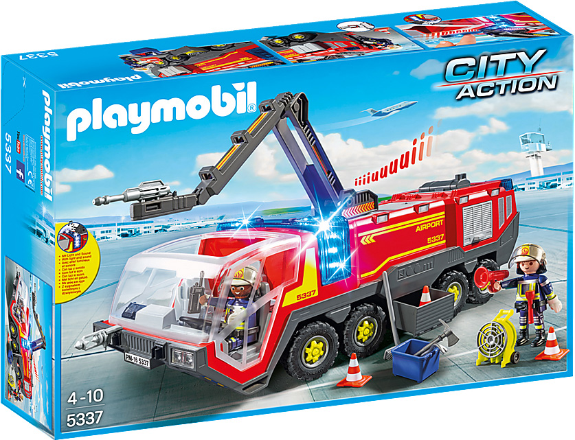 universitetsstuderende turnering Indsprøjtning Playmobil - Airport Fire Engine with Lights and Sound - Givens Books and  Little Dickens