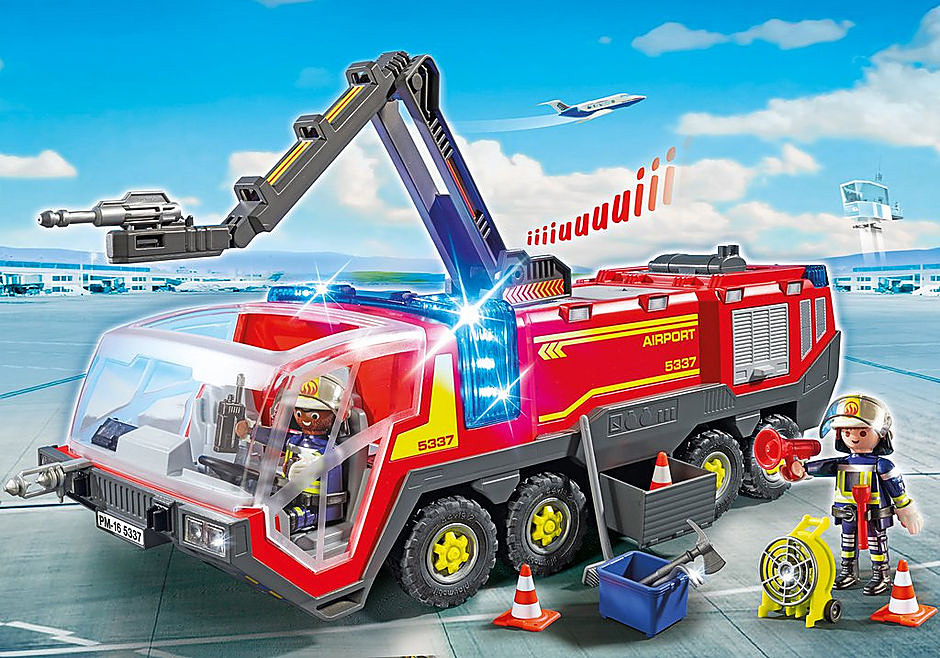 Playmobil - Airport Fire Engine with Lights and Sound - Givens 