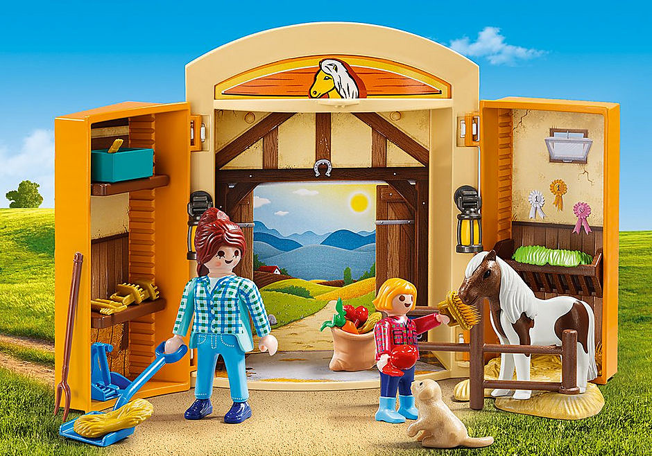 Stable Play Box Playset - Playthings
