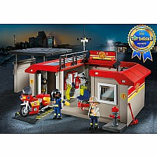 Take Along Fire Station Playmobil - Cheeky Monkey Toys