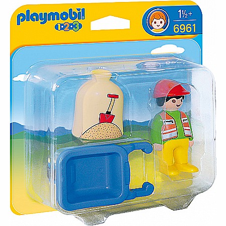 Playmobil - Worker with Wheelbarrow 1 12 years+