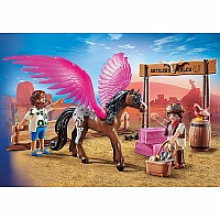 PLAYMOBIL:THE MOVIE Marla and Del with Flying Horse