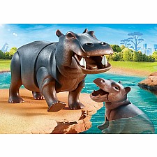 Hippo With Calf