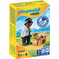 Playmobil 70407 Vet With Dog (1-2-3)