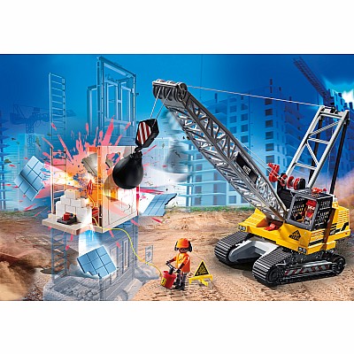 Cable Excavator With Building Section
