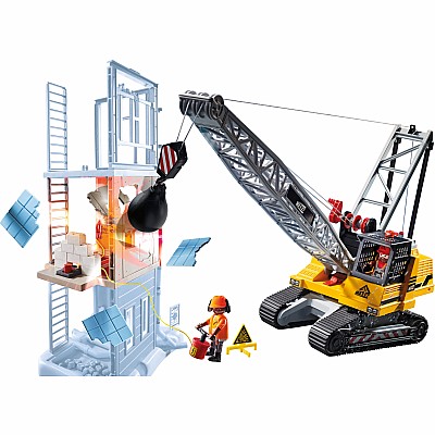 Cable Excavator With Building Section