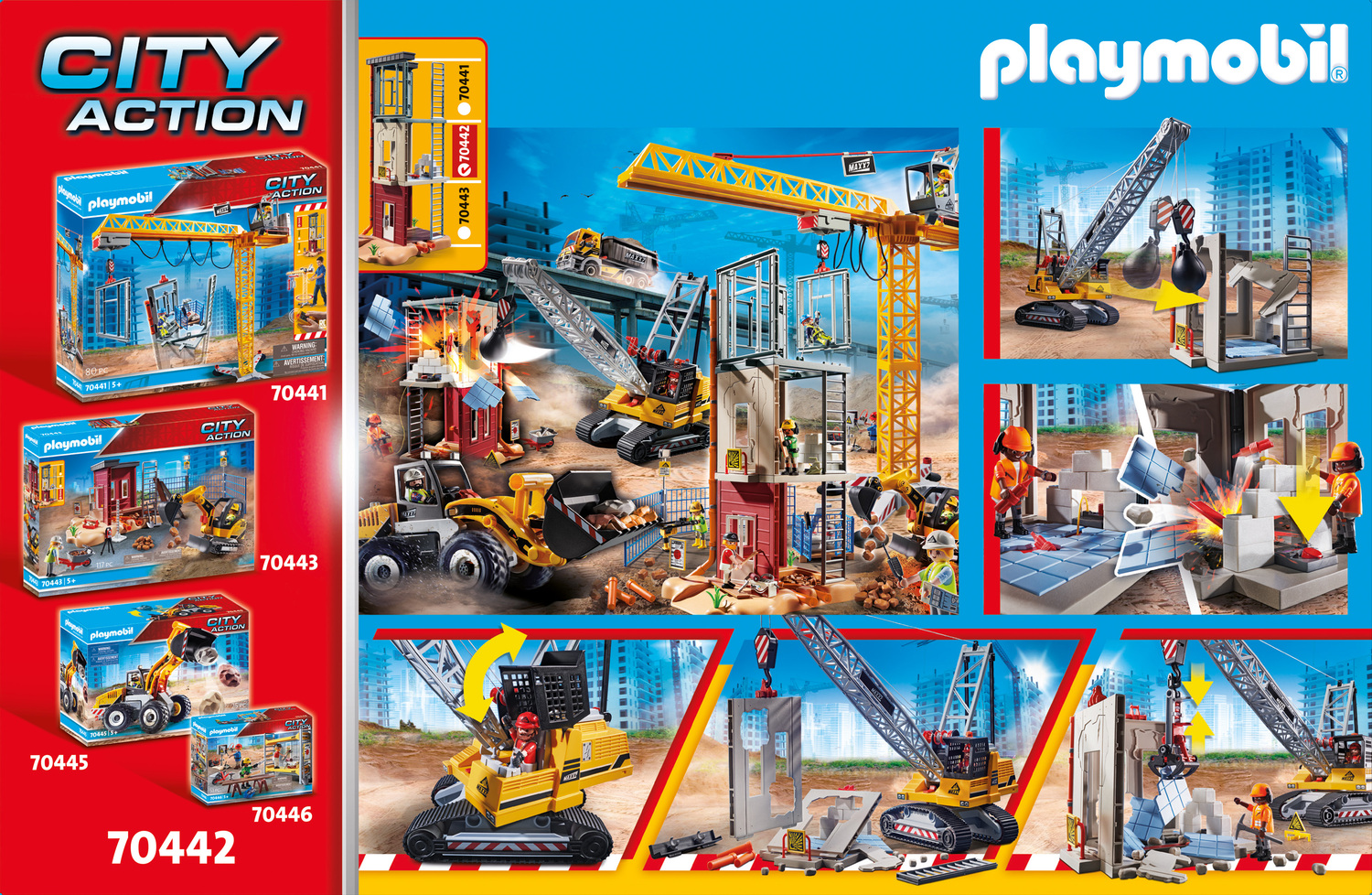 Buy Playmobil 70443 City Action Construction Excavator