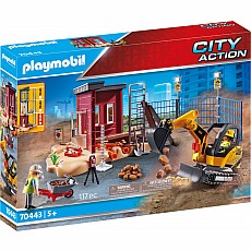 Mini Excavator With Building Section Playmobil