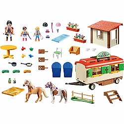 Playmobil Pony Shelter with Mobile Home