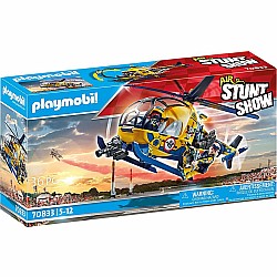 Playmobil Air Stunt Show Helicopter w/ Film Crew