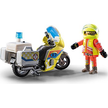 Playmobil Rescue Motorcycle with Flashing Light