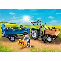 Harvester Tractor with Trailer
