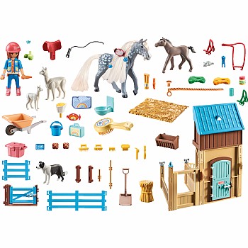 Playmobil Horse Stall with Amelia and Whisper