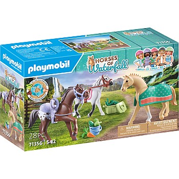 Playmobil Three Horse Set: Morgan, Quarter Horse & Shagya Araber