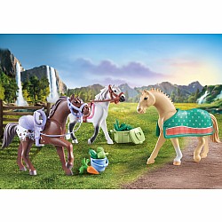 Playmobil Three Horse Set: Morgan, Quarter Horse & Shagya Araber