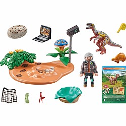 Playmobil Stegosaurus Nest with Egg Thief