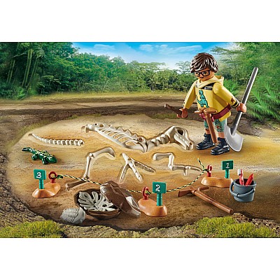 Playmobil Archaeological Dig with Dinosaur Skeleton