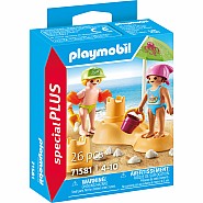 Playmobil Kids with Sand Castle