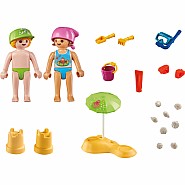 Playmobil Kids with Sand Castle