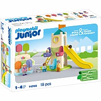 Playmobil Junior: Adventure Tower with Ice Cream Booth