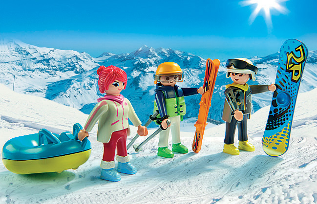 PLAYMOBIL 9286 Family Fun Action Winter Sports Trio Playset for sale online 