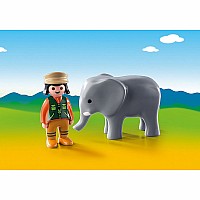 123 Zookeeper with Elephant