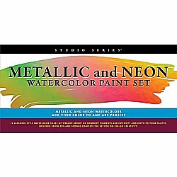 Studio Series Metallic and Neon Watercolor Paint Set
