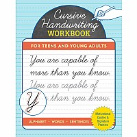 Cursive Handwriting Workbook for Teens and Young Adults