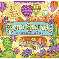 Boho Dreams Adult Coloring Book (31 stress-relieving designs)