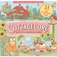 Cottagecore Adult Coloring Book (31 stress-relieving designs)