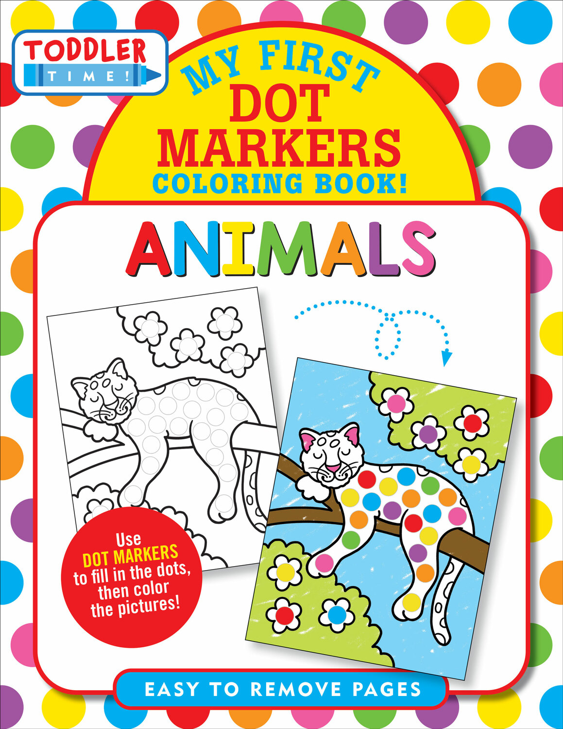 Animals Dot Markers Coloring Book (Easy to remove pages)