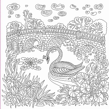 Enchanted Kingdom Adult Coloring Book (31 one-sided designs on thick paper)