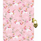 Unicorn Blooms Locking Journal (Diary with lock)