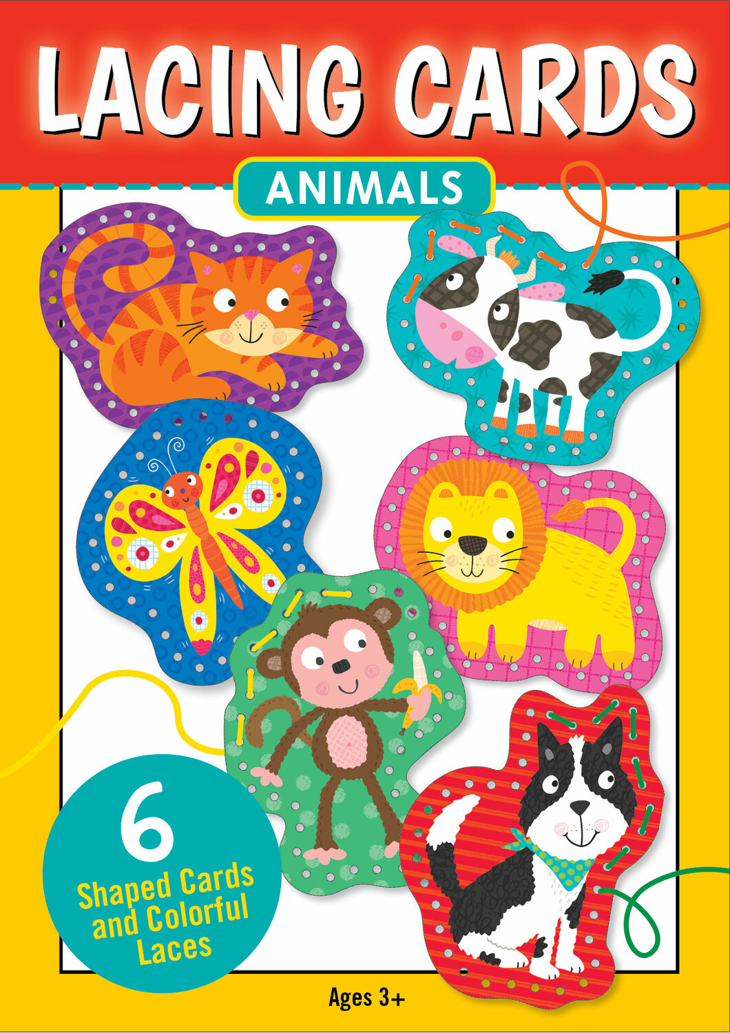 Animals Lacing Cards (set of 6 cards)