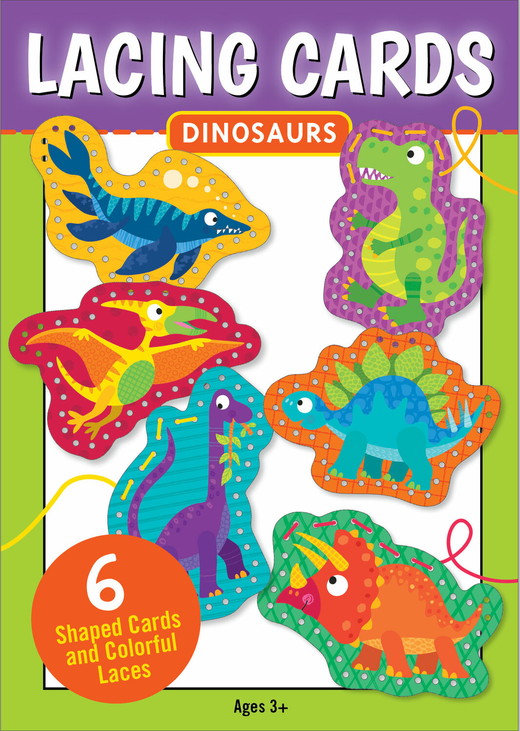 Dinosaurs Lacing Cards (set of 6 cards)