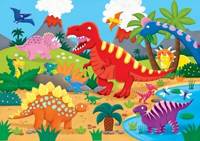 Dinosaur Kids' Floor Puzzle (48 Pieces) (36 Inches Wide X 24 Inches High)