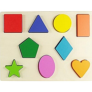 Wooden Shapes Puzzle (For Toddlers 18 Months And Older)