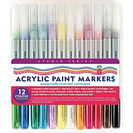 Studio Series Acrylic Paint Marker Set (12-Piece Set)