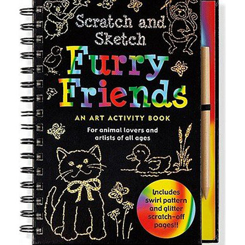Furry Friends: An Art Activity Book for Animal Lovers and Artists of All Ages [With Wooden Stylus for Drawing]