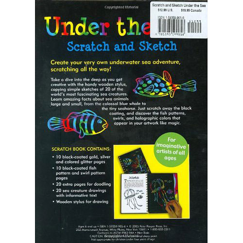 Fantasia Under The Sea Scratch Art Activity Book