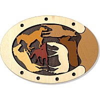 Wild Horses wooden packing puzzle