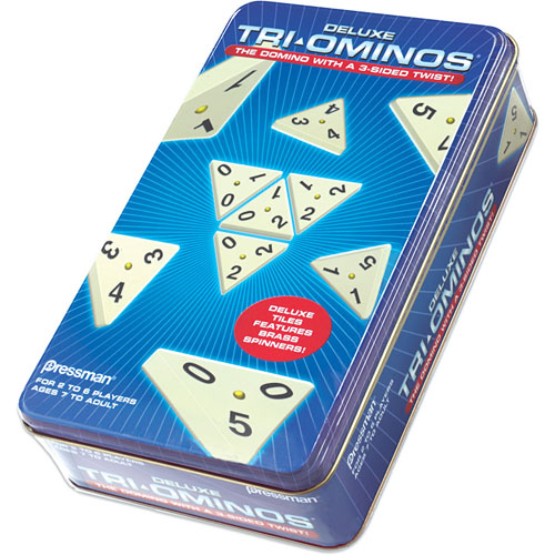 Pressman Deluxe Tri-ominos Game in Tin #4419 for sale online 
