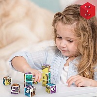 PicassoTiles Magnetic Fossil Dinosaur 3D Puzzle Cube Building Blocks