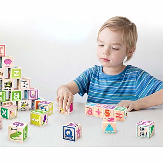 PicassoTiles 36 Piece Magnetic Cubes Alphabet and Numbers