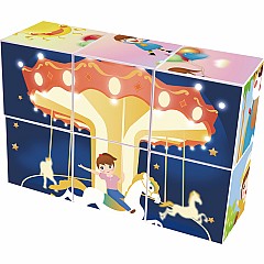 PicassoTiles 6 Piece Magnetic Magic Puzzle Cube Set