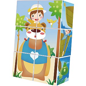 PicassoTiles 6 Piece Magnetic Magic Puzzle Cube Set