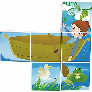 PicassoTiles 6 Piece Magnetic Magic Puzzle Cube Set