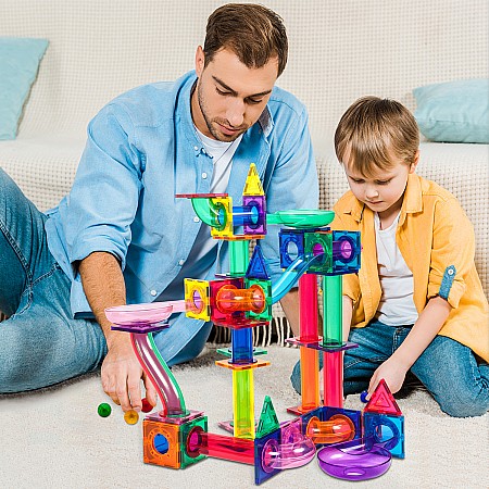 PicassoTiles 100pc Marble Run Building Blocks